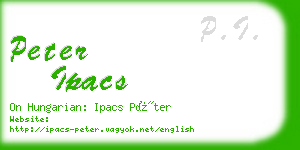 peter ipacs business card